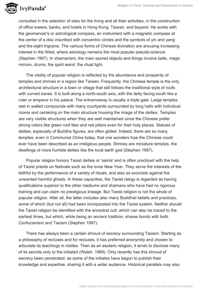 Religion in China. Shaman and Shamanism in Daoism. Page 4