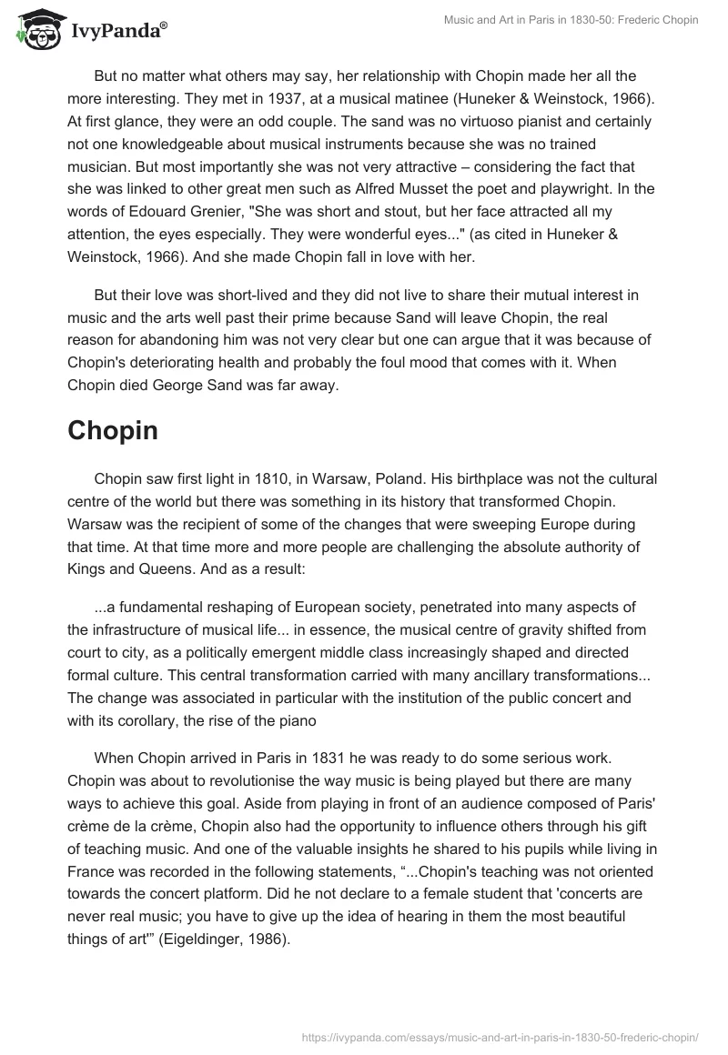 Music and Art in Paris in 1830-50: Frederic Chopin. Page 4