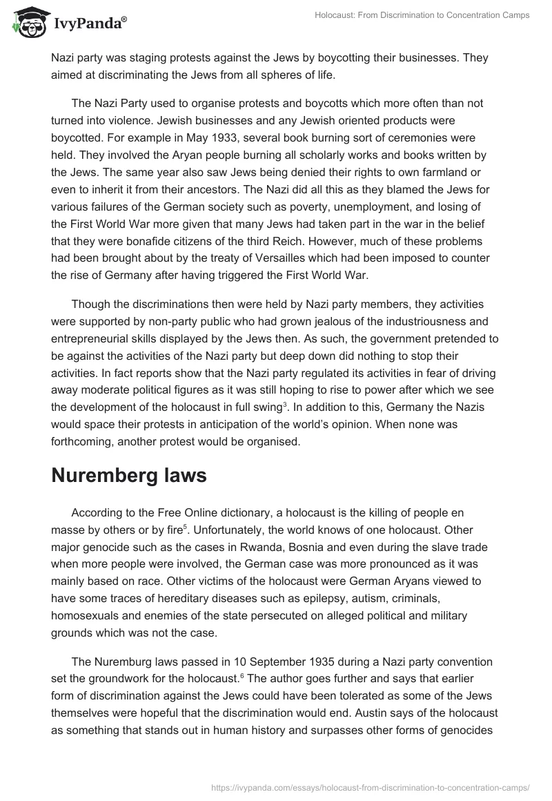 Holocaust: From Discrimination to Concentration Camps. Page 2
