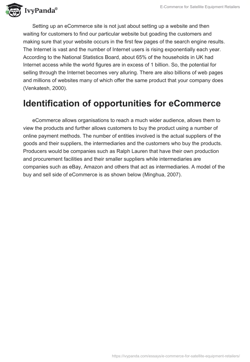 E-Commerce for Satellite Equipment Retailers. Page 4