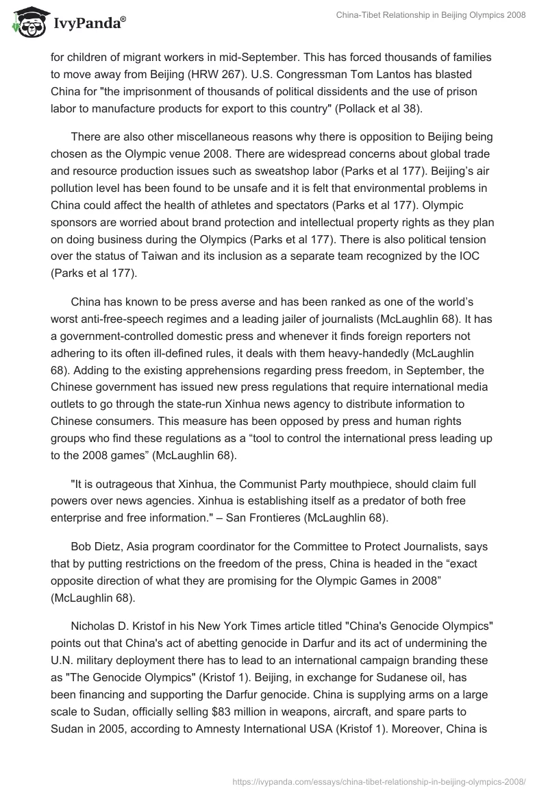 China-Tibet Relationship in Beijing Olympics 2008. Page 2