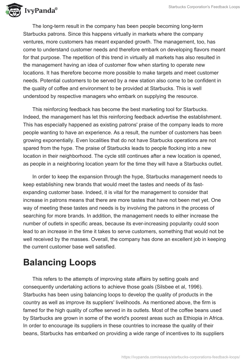 Starbucks Corporation's Feedback Loops. Page 2