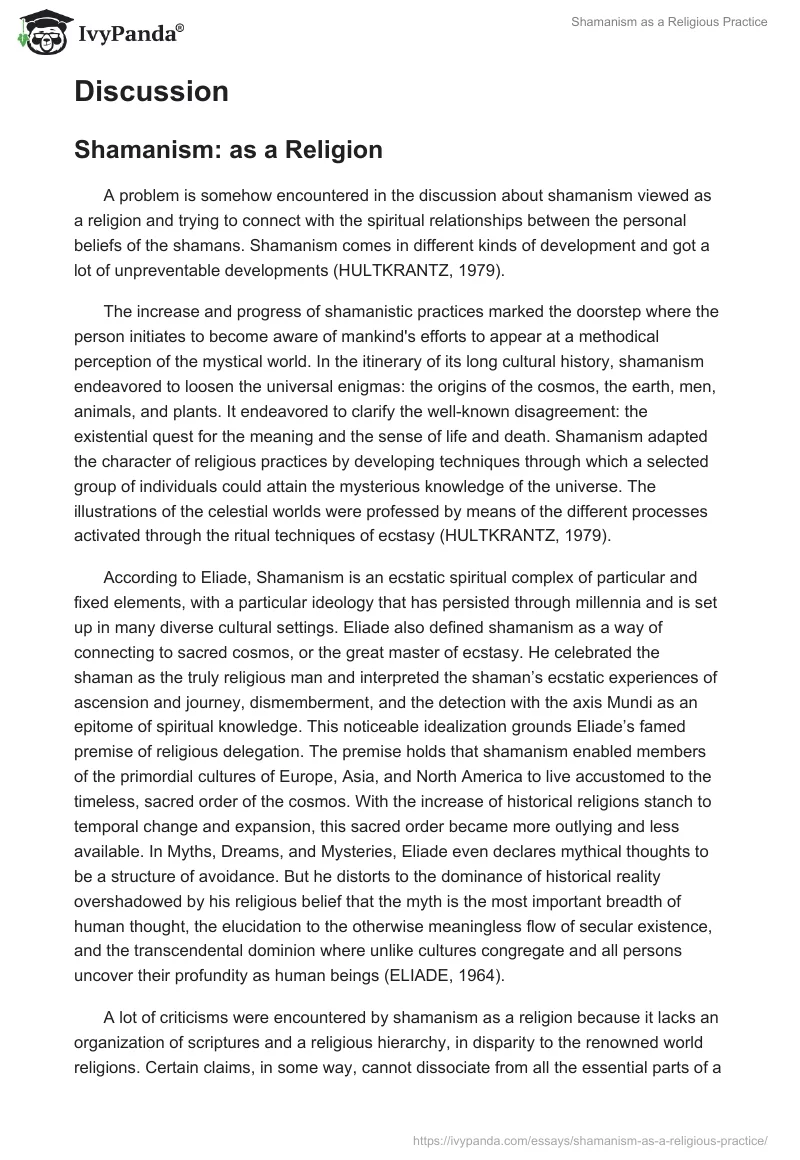 Shamanism as a Religious Practice. Page 2