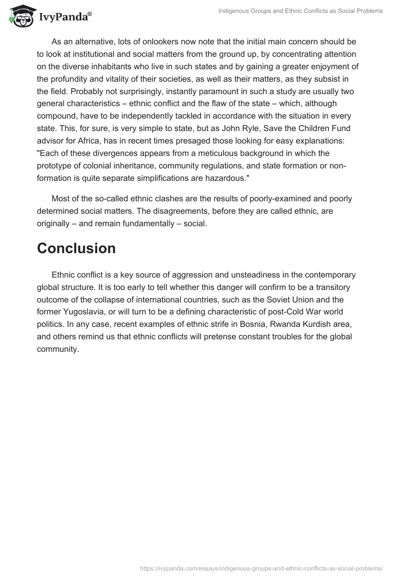 Indigenous Groups and Ethnic Conflicts as Social Problems. Page 2
