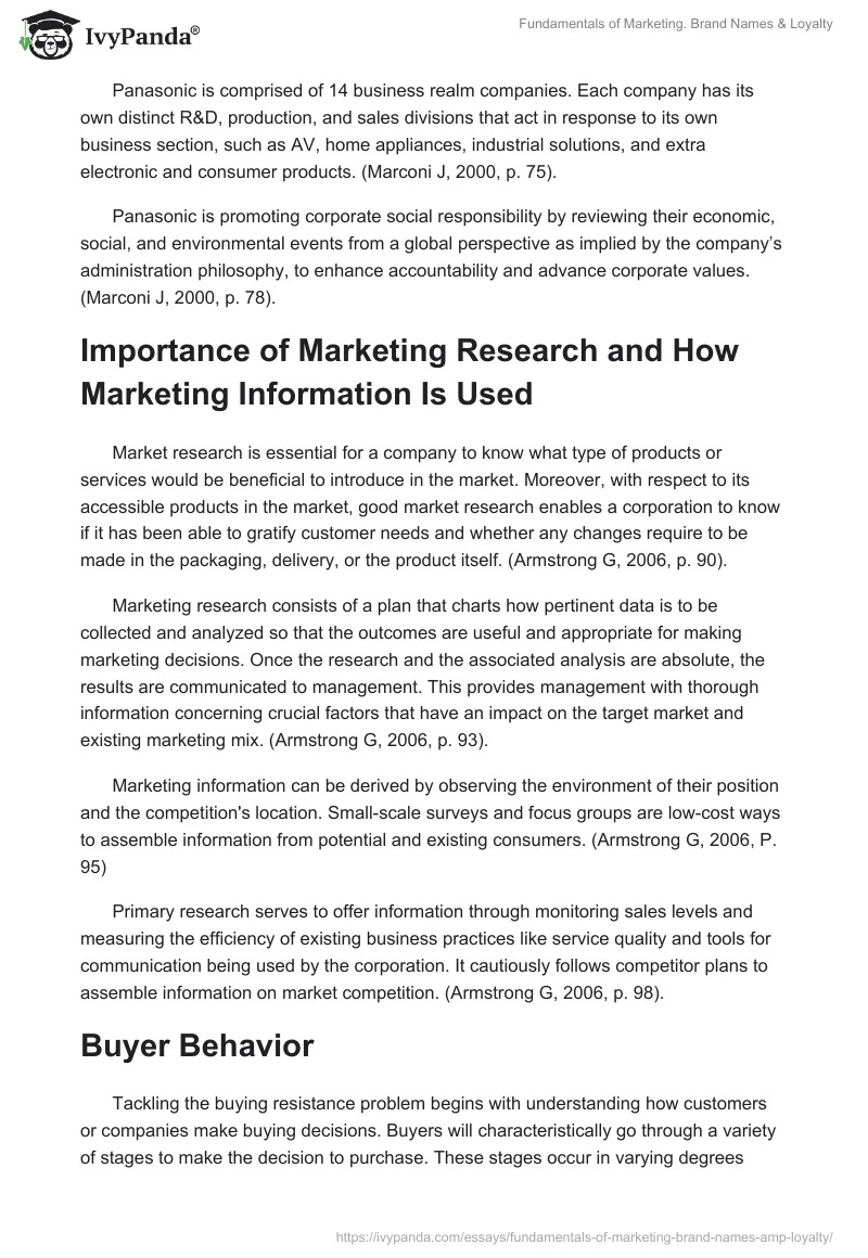 Fundamentals of Marketing. Brand Names & Loyalty. Page 2