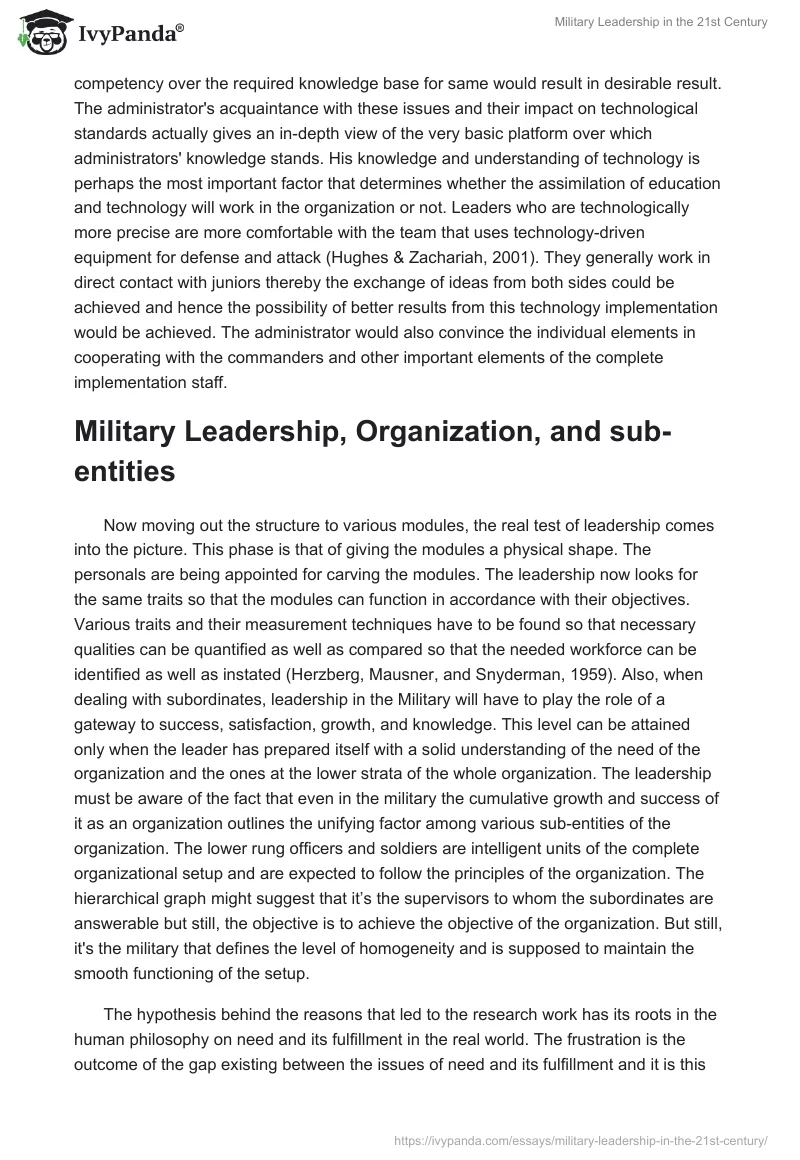 Military Leadership in the 21st Century. Page 4