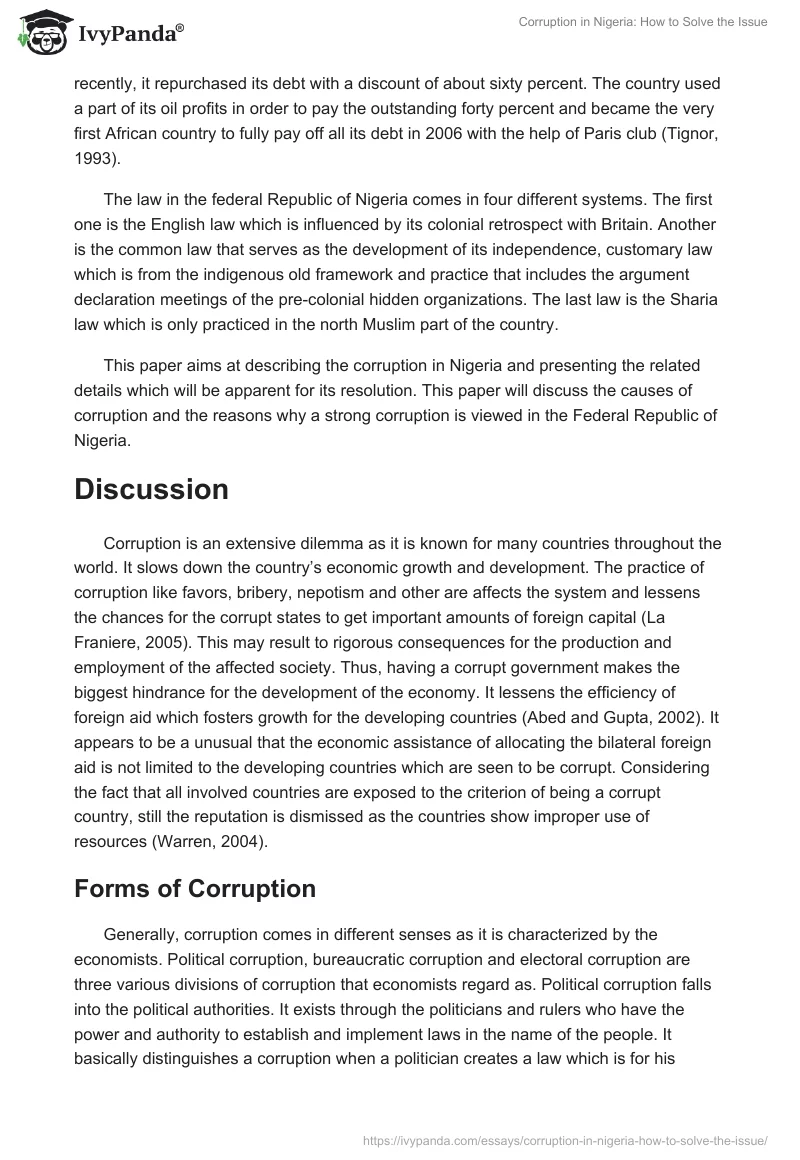 Corruption in Nigeria: How to Solve the Issue. Page 2