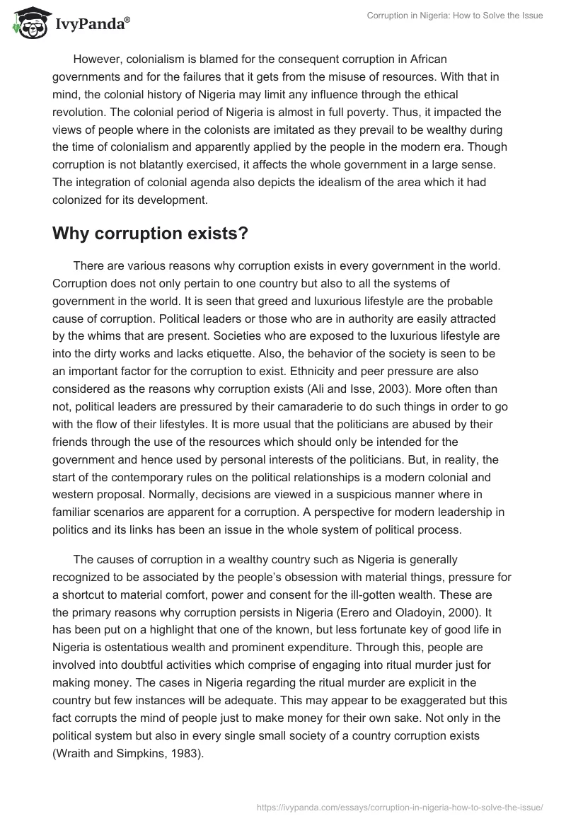 Corruption in Nigeria: How to Solve the Issue. Page 4