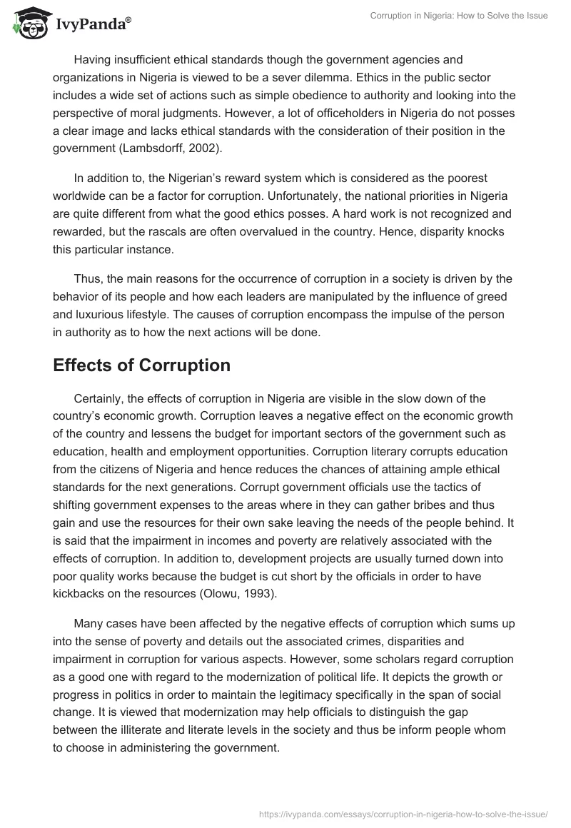 Corruption in Nigeria: How to Solve the Issue. Page 5