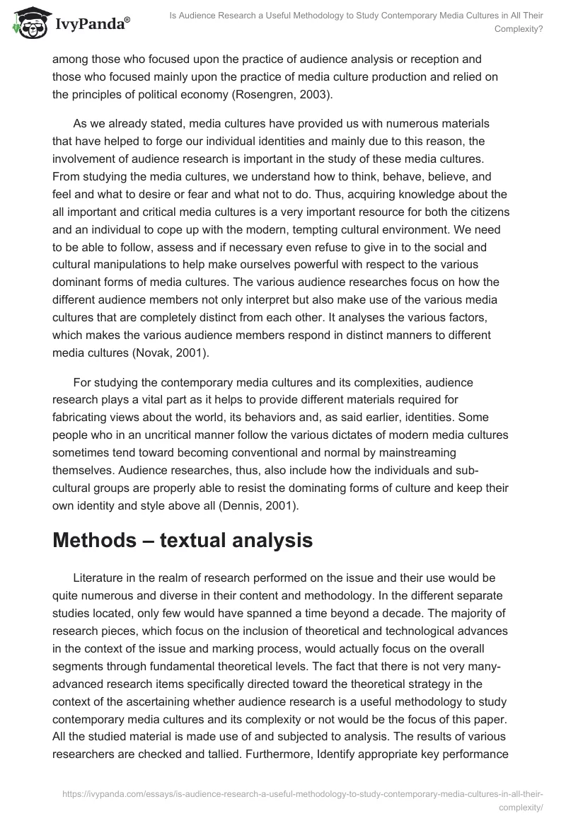 Is Audience Research a Useful Methodology to Study Contemporary Media Cultures in All Their Complexity?. Page 5