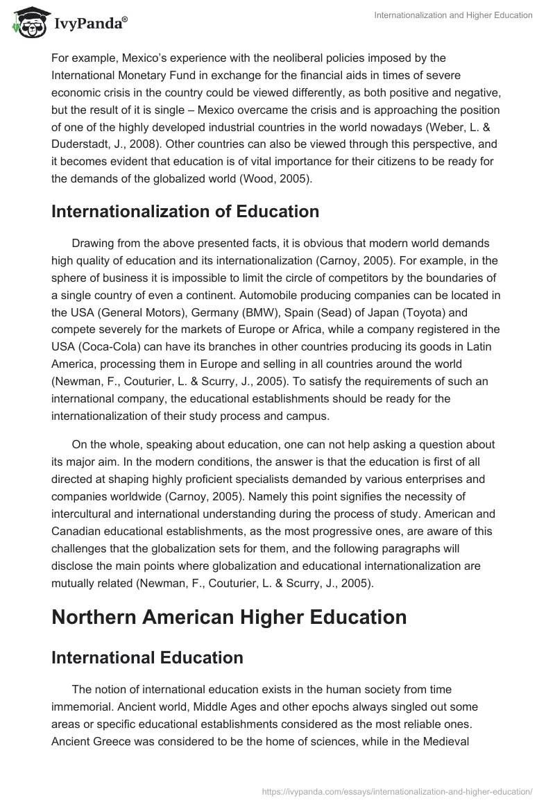 Internationalization and Higher Education. Page 3