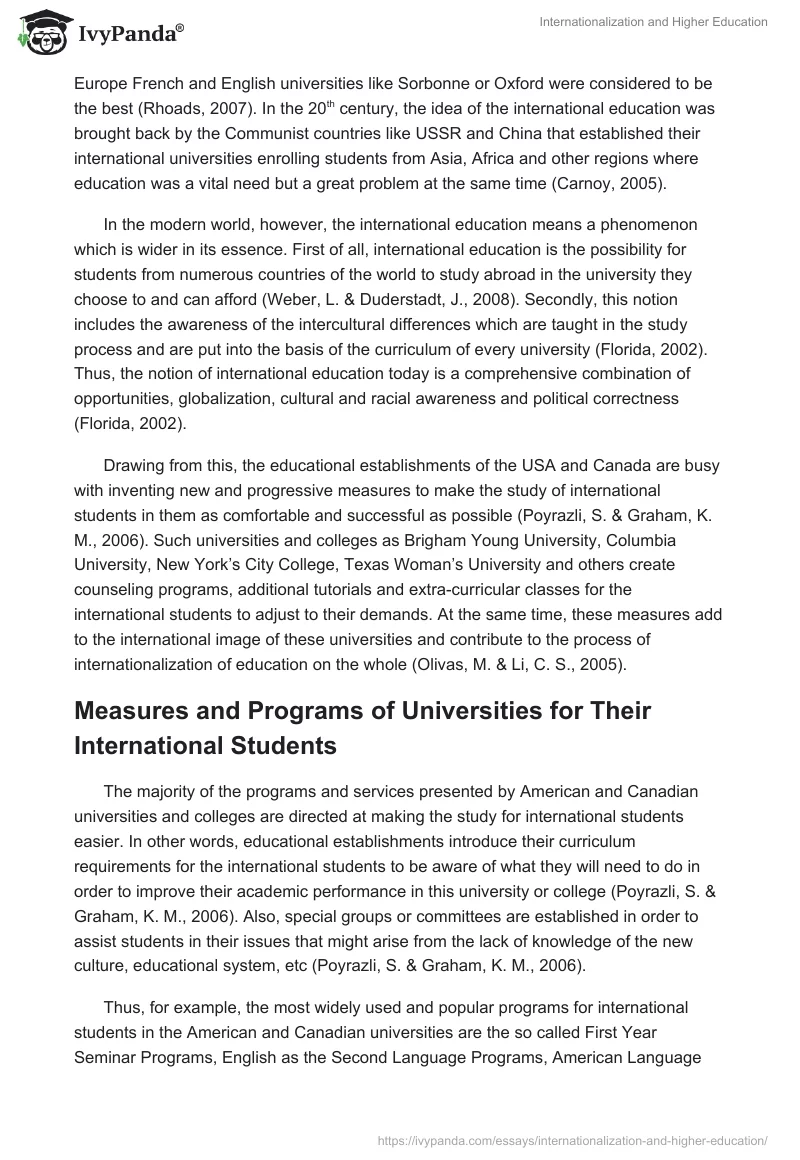 Internationalization and Higher Education. Page 4
