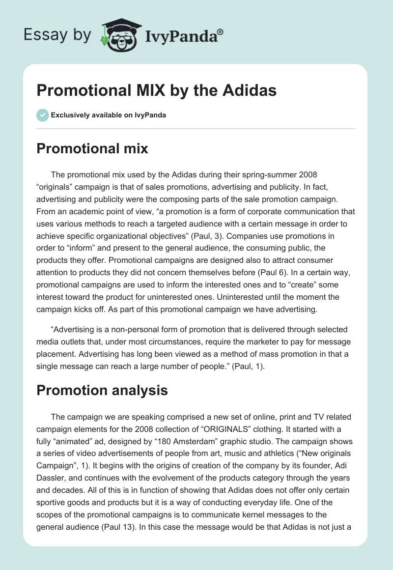 Promotional MIX by the Adidas. Page 1