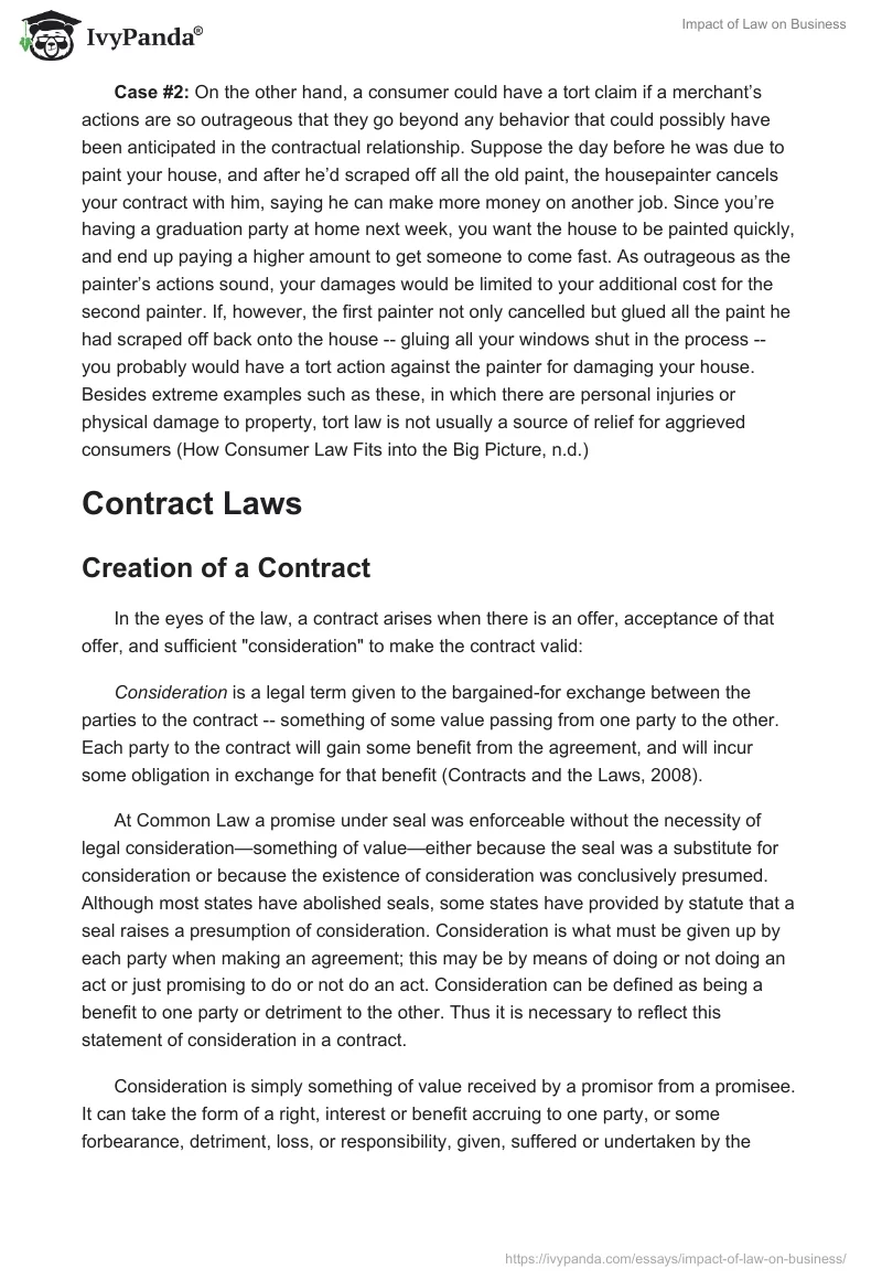 Impact of Law on Business. Page 4
