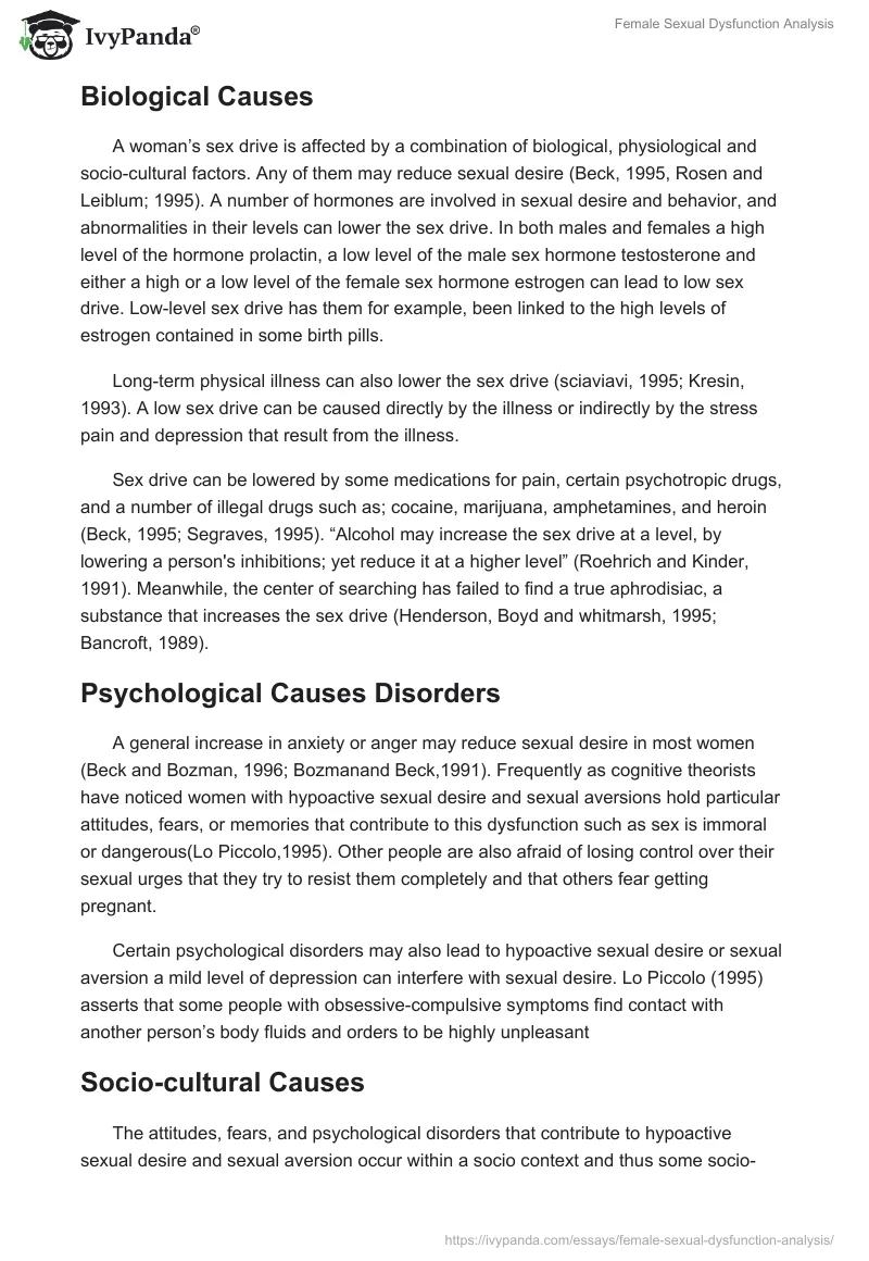 Female Sexual Dysfunction Analysis. Page 3