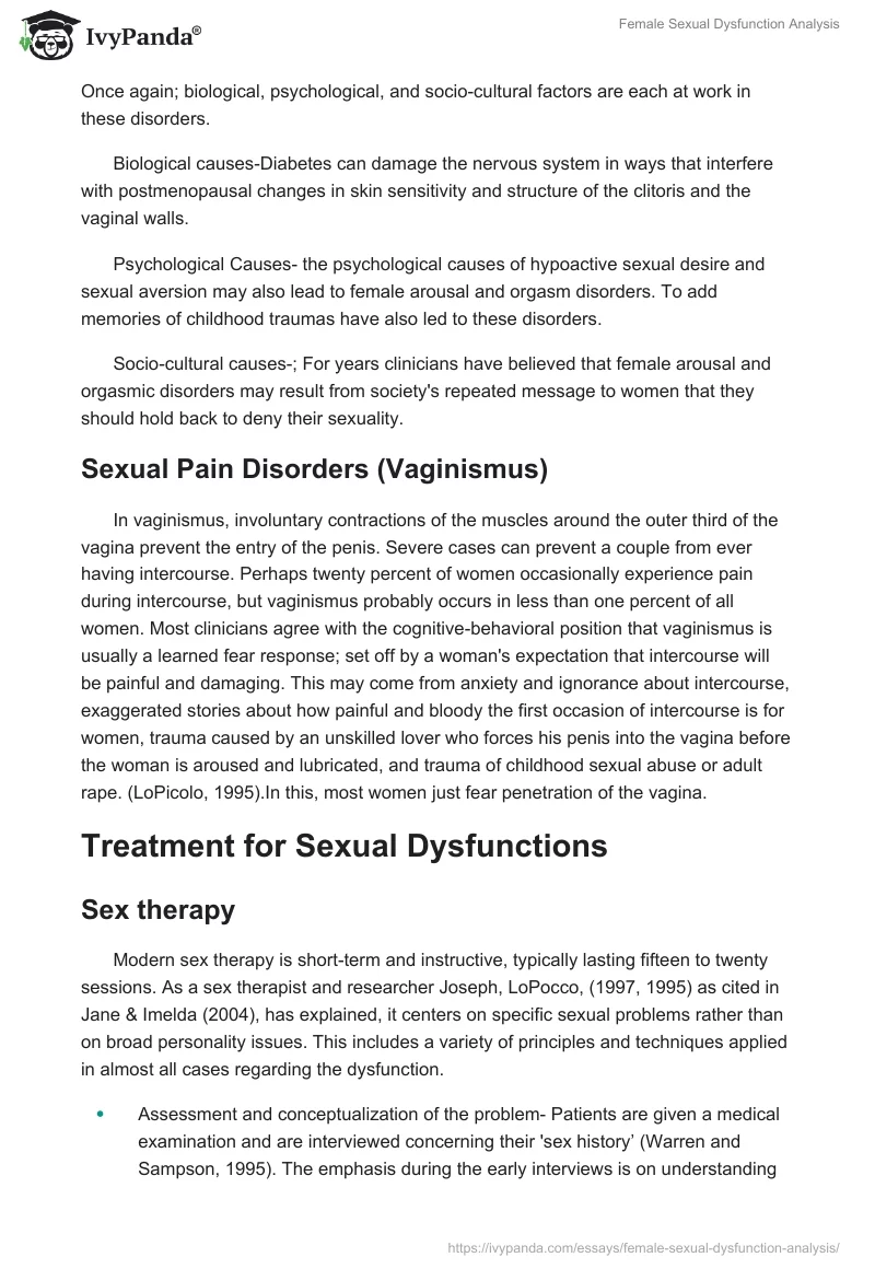 Female Sexual Dysfunction Analysis. Page 5