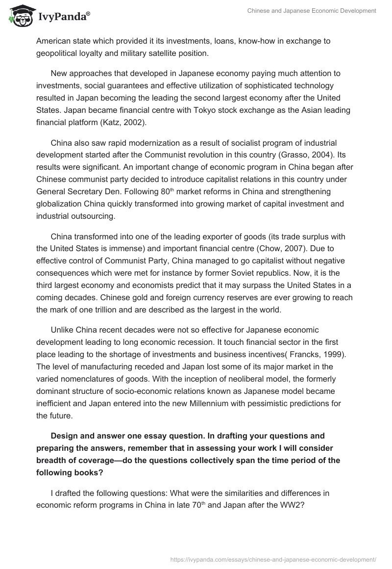 Chinese and Japanese Economic Development. Page 2