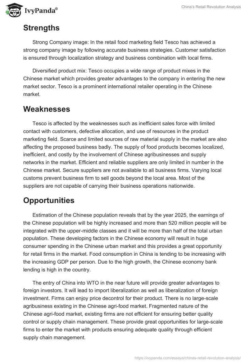 China’s Retail Revolution Analysis. Page 2