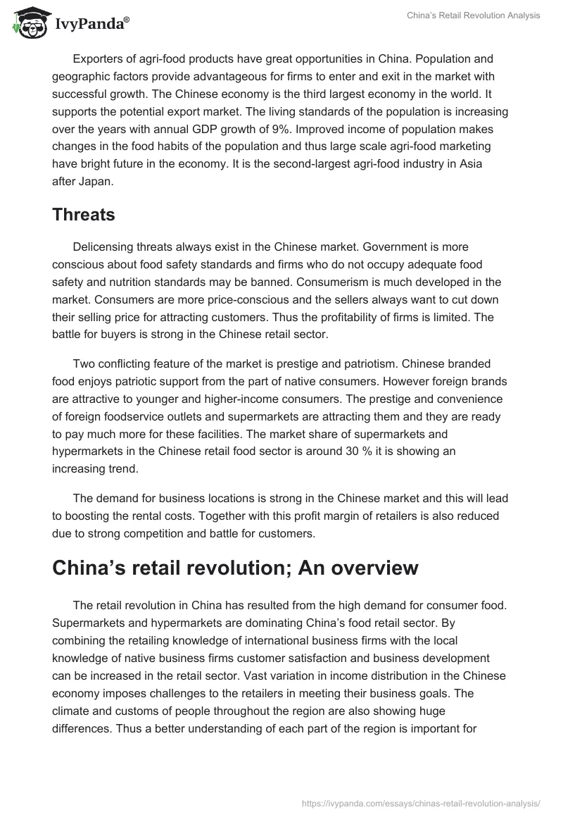 China’s Retail Revolution Analysis. Page 3