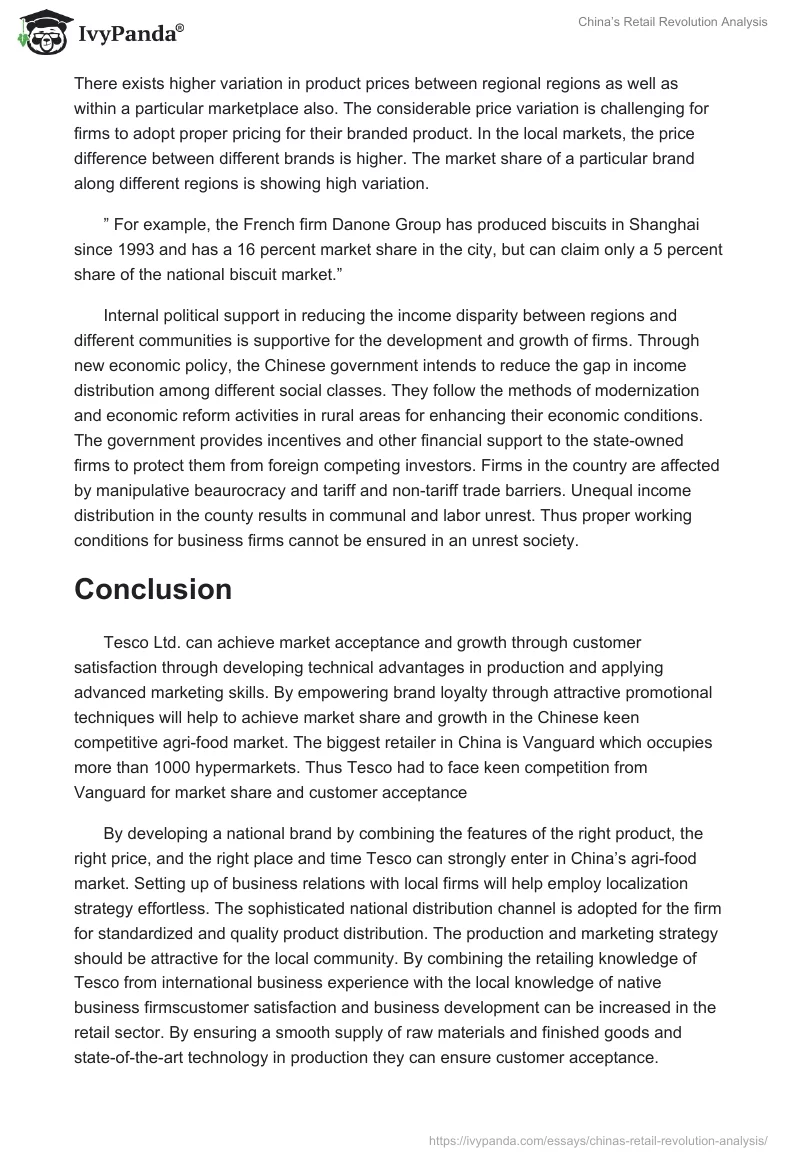 China’s Retail Revolution Analysis. Page 5