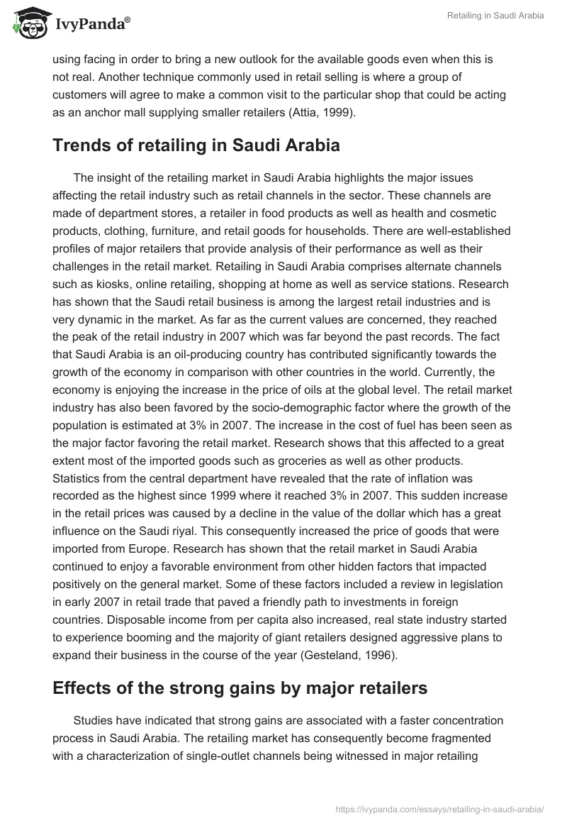 Retailing in Saudi Arabia. Page 4