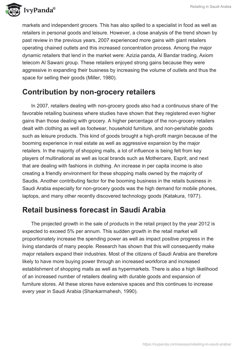 Retailing in Saudi Arabia. Page 5