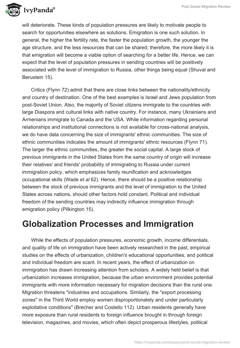 Post Soviet Migration Review. Page 4