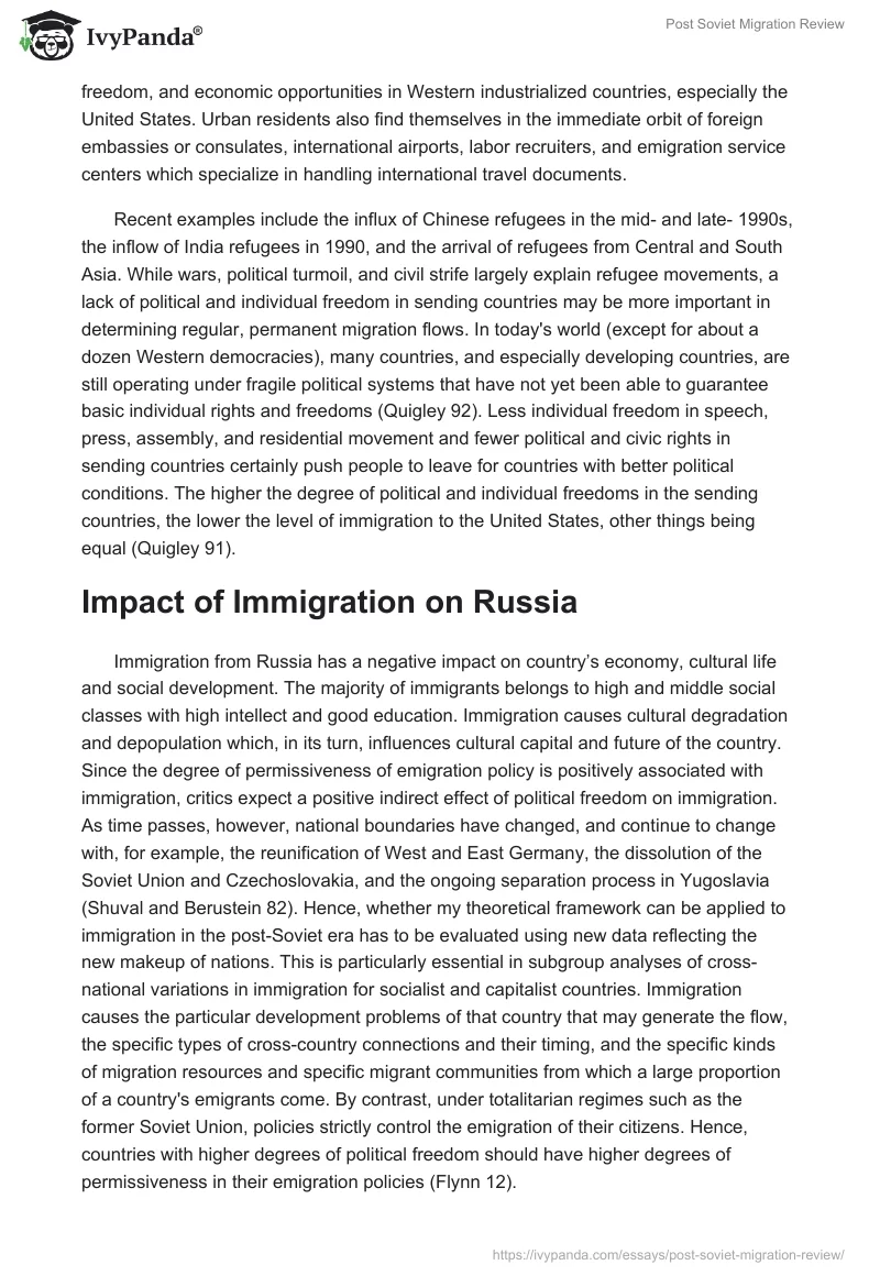 Post Soviet Migration Review. Page 5