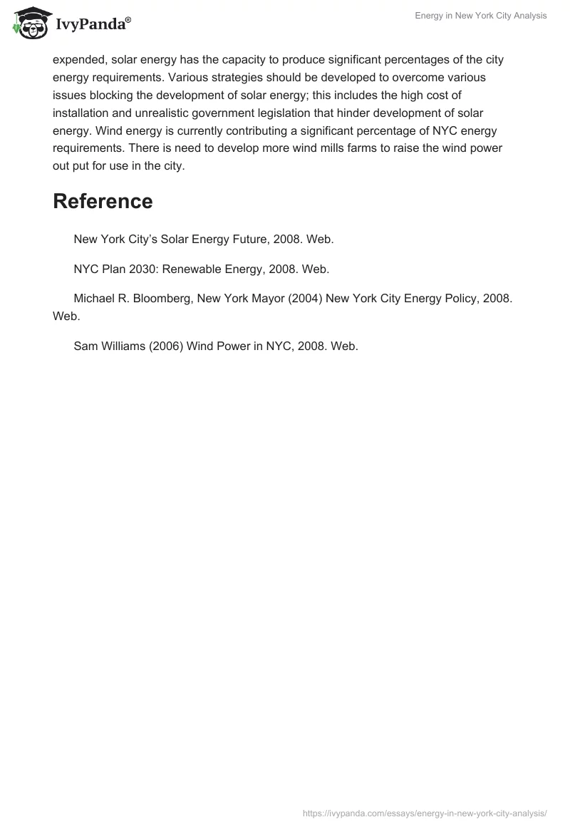 Energy in New York City Analysis. Page 4