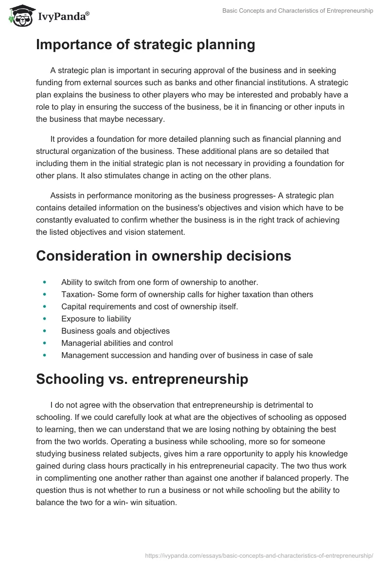 Basic Concepts and Characteristics of Entrepreneurship. Page 2