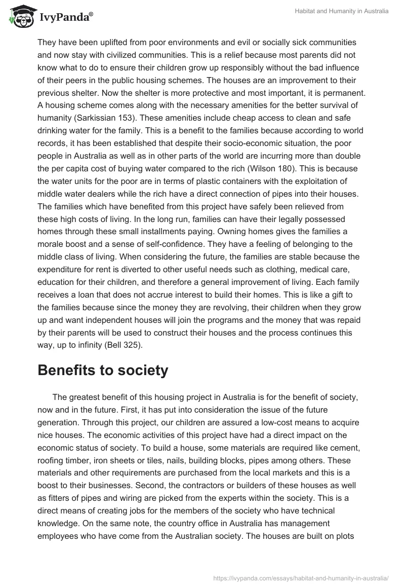 Habitat and Humanity in Australia. Page 4