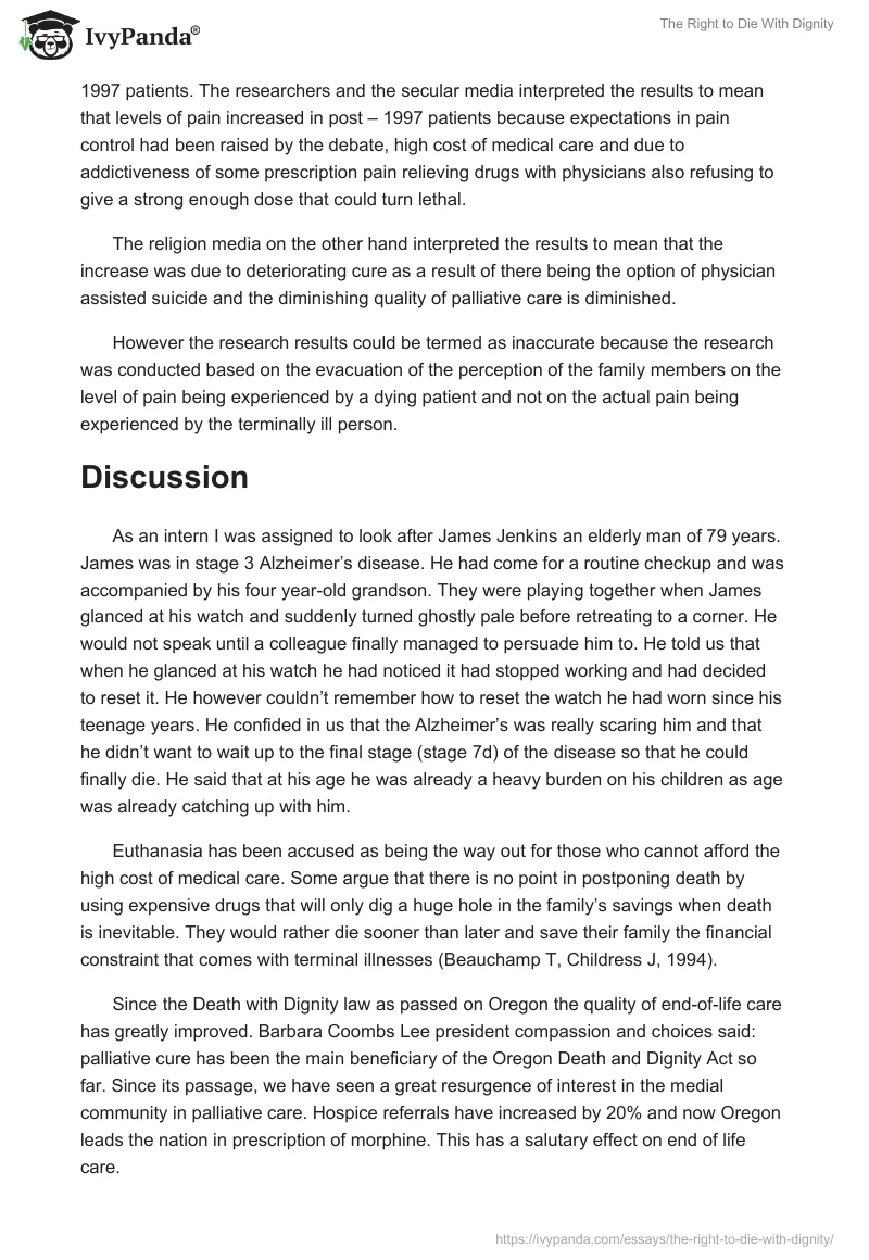 The Right to Die With Dignity. Page 3