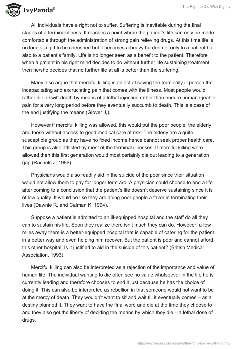 The Right to Die With Dignity. Page 4