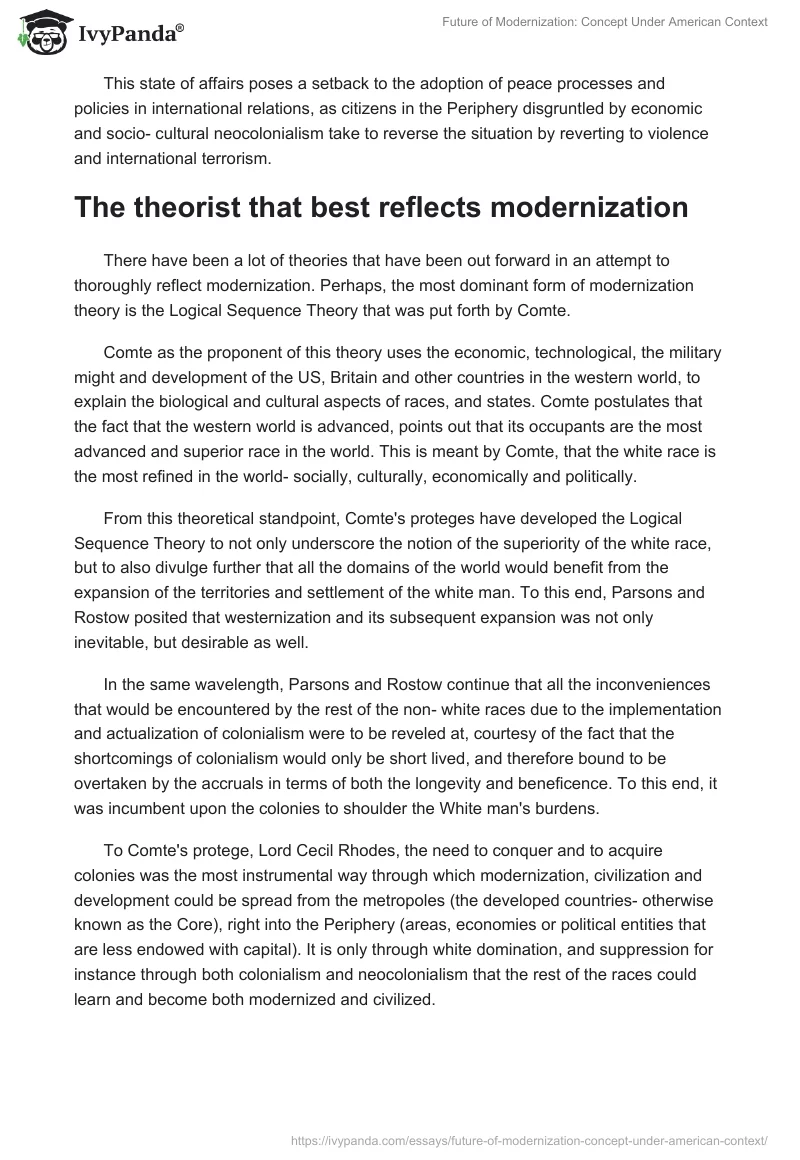 Future of Modernization: Concept Under American Context. Page 4