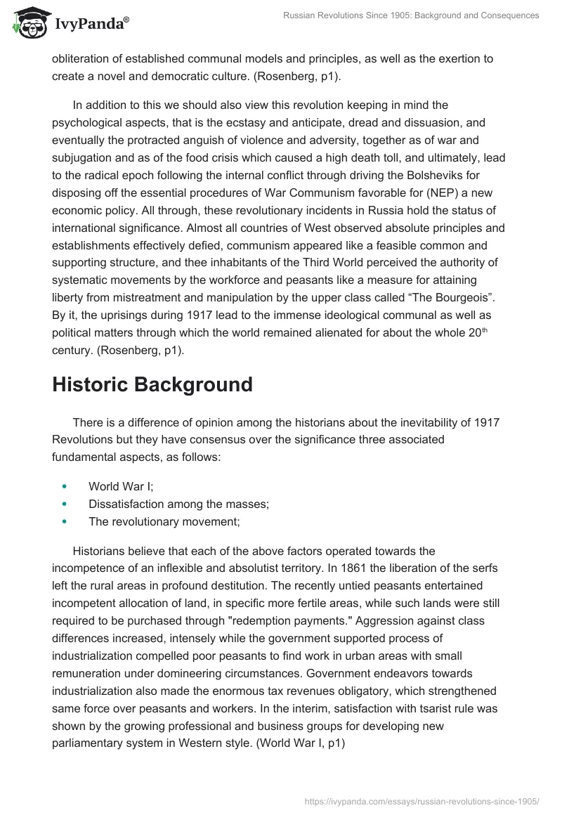 Russian Revolutions Since 1905: Background and Consequences. Page 2