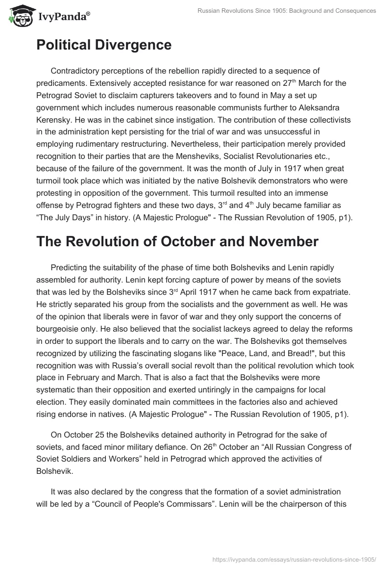Russian Revolutions Since 1905: Background and Consequences. Page 4