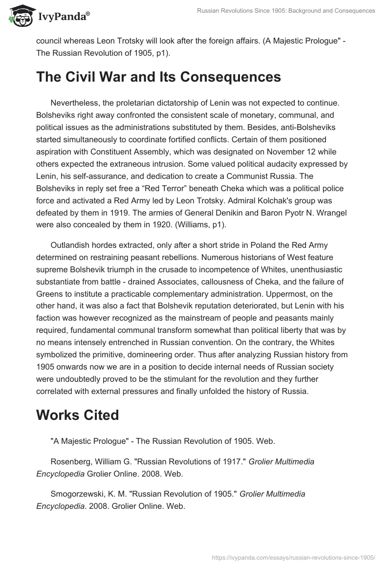 Russian Revolutions Since 1905: Background and Consequences. Page 5