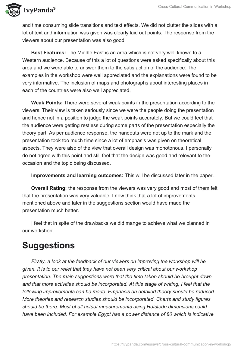 Cross-Cultural Communication in Workshop. Page 4