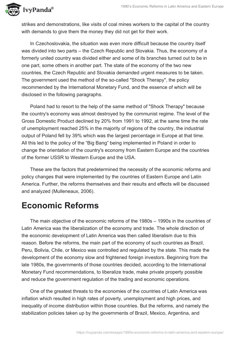1990’s Economic Reforms in Latin America and Eastern Europe. Page 5