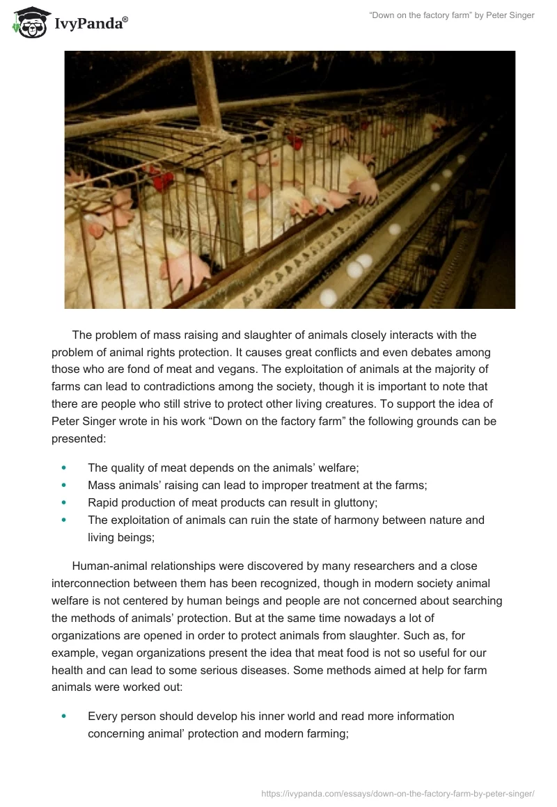“Down on the factory farm” by Peter Singer. Page 2