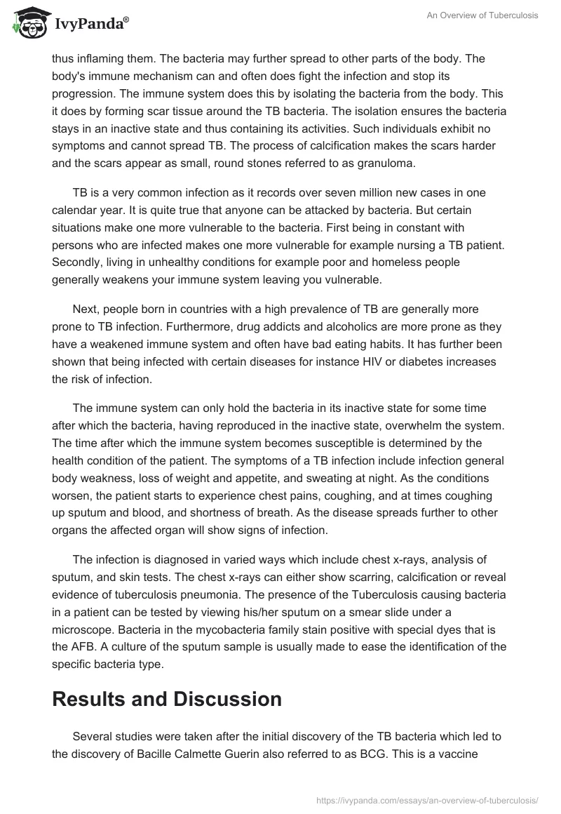 An Overview of Tuberculosis. Page 2