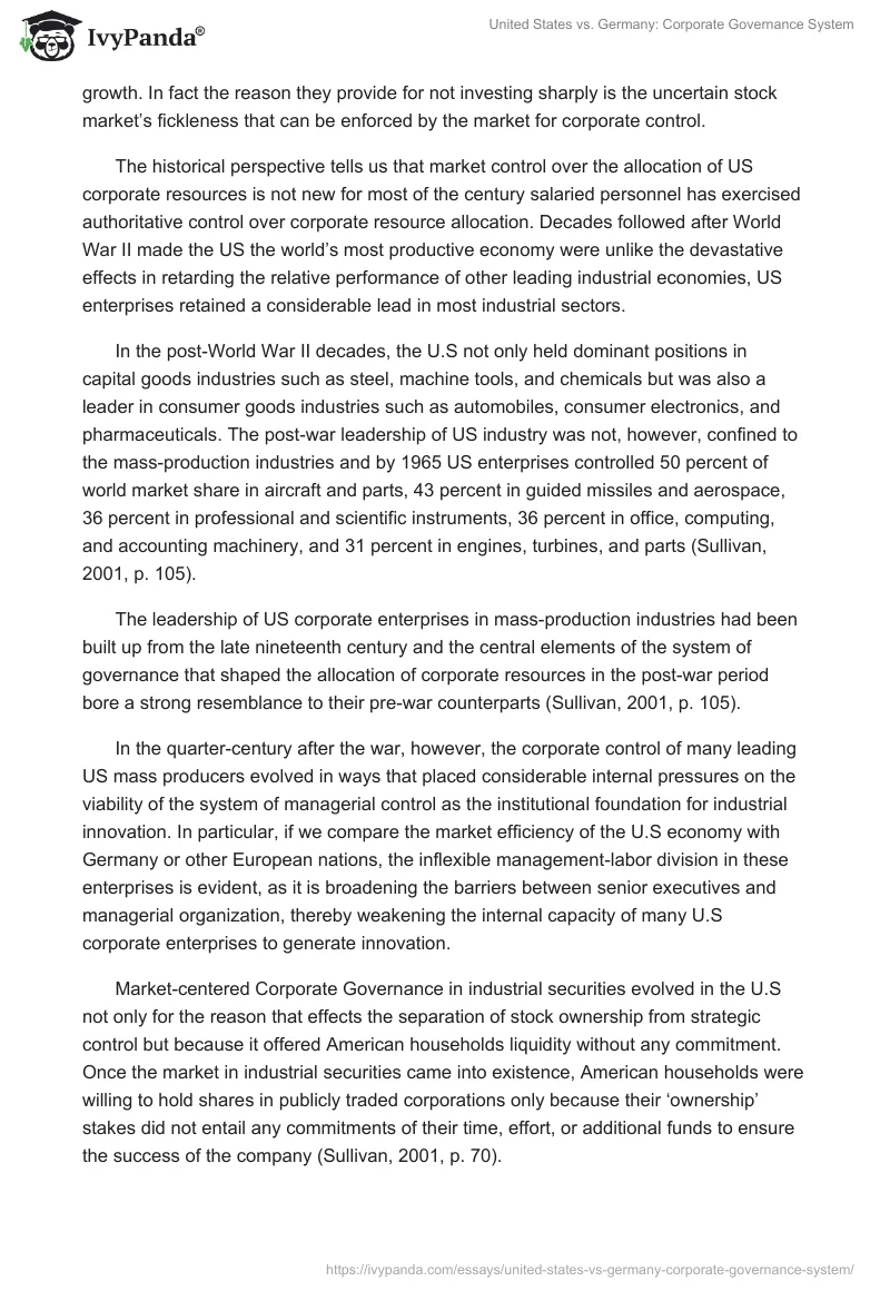 United States vs. Germany: Corporate Governance System. Page 2