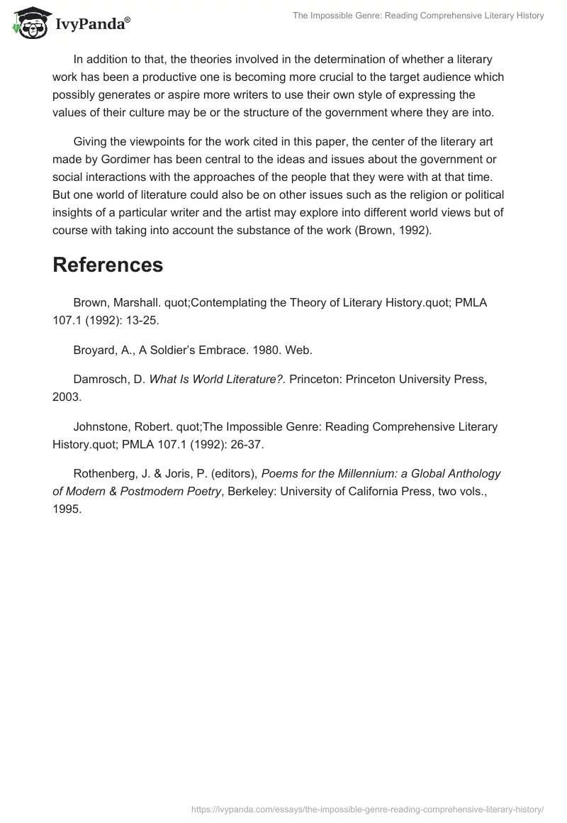 The Impossible Genre: Reading Comprehensive Literary History. Page 4