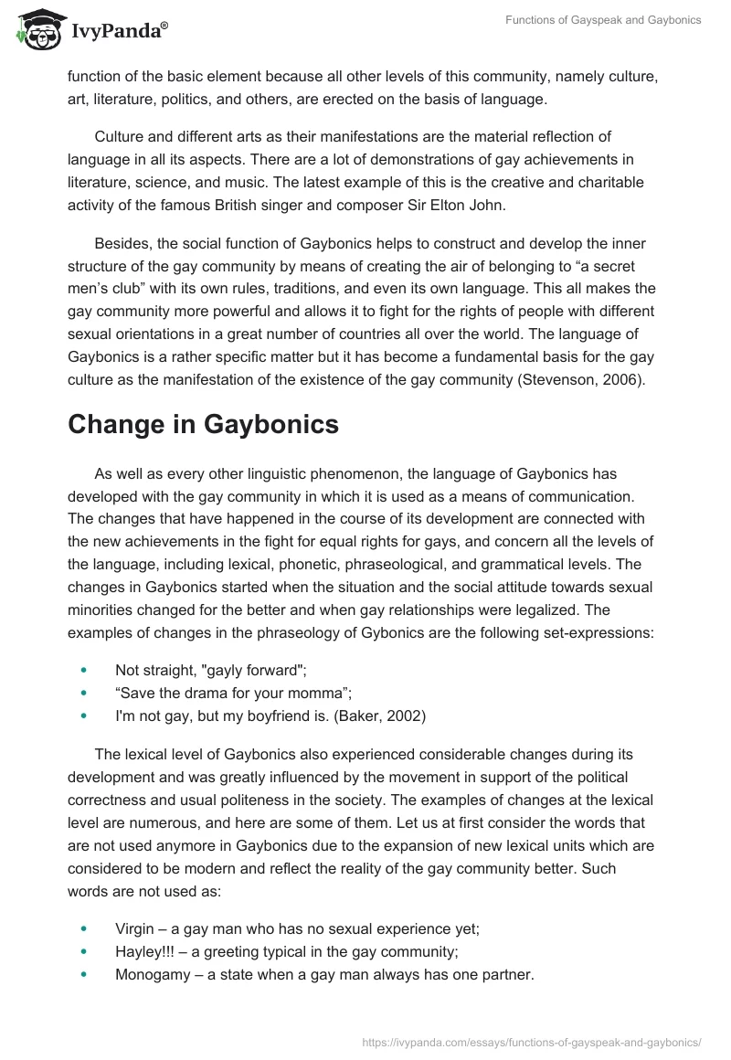 Functions of Gayspeak and Gaybonics. Page 5