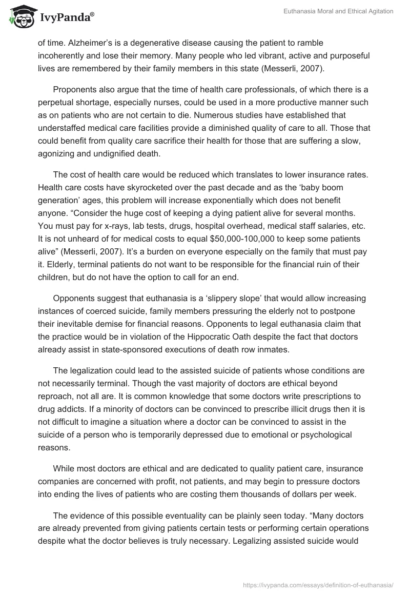Euthanasia Moral and Ethical Agitation. Page 2
