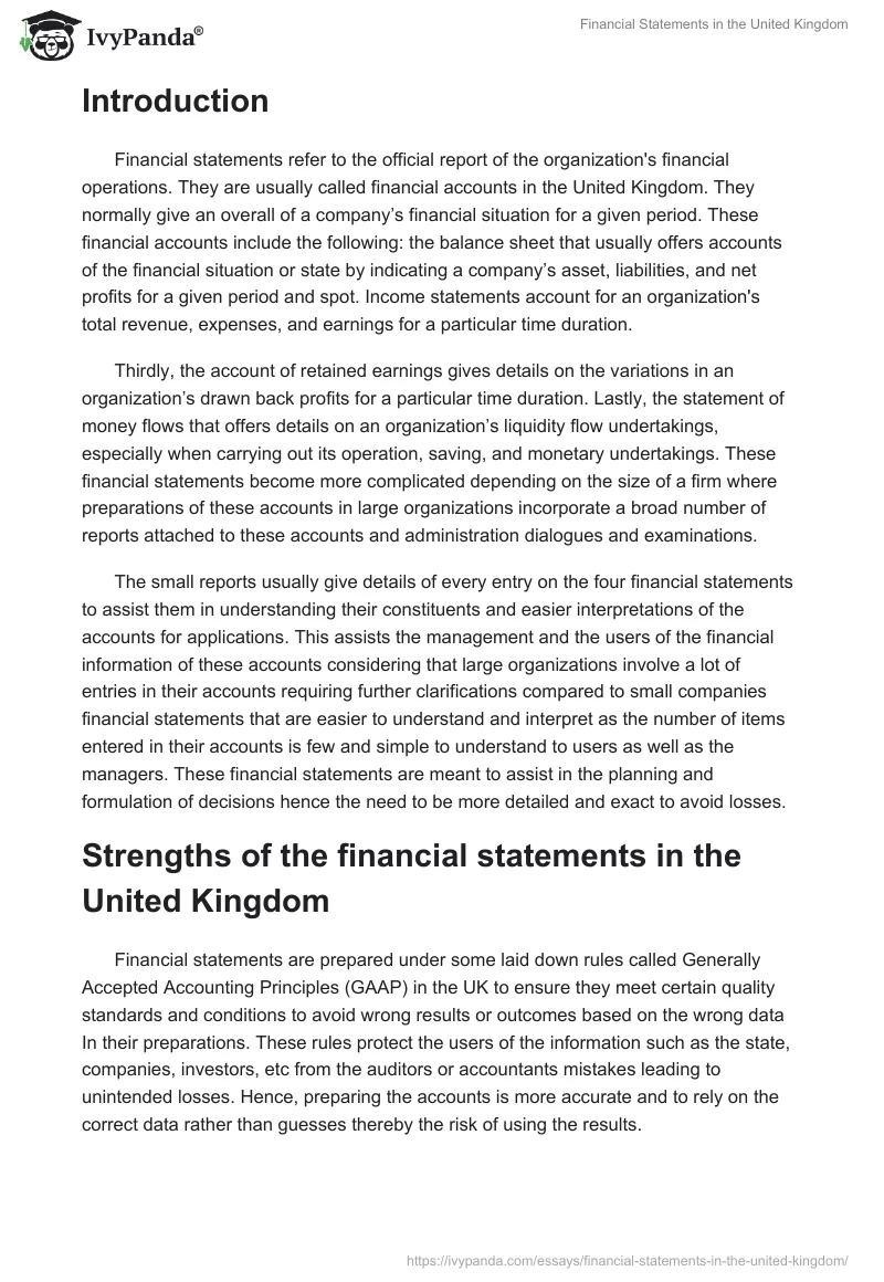 Financial Statements in the United Kingdom. Page 2