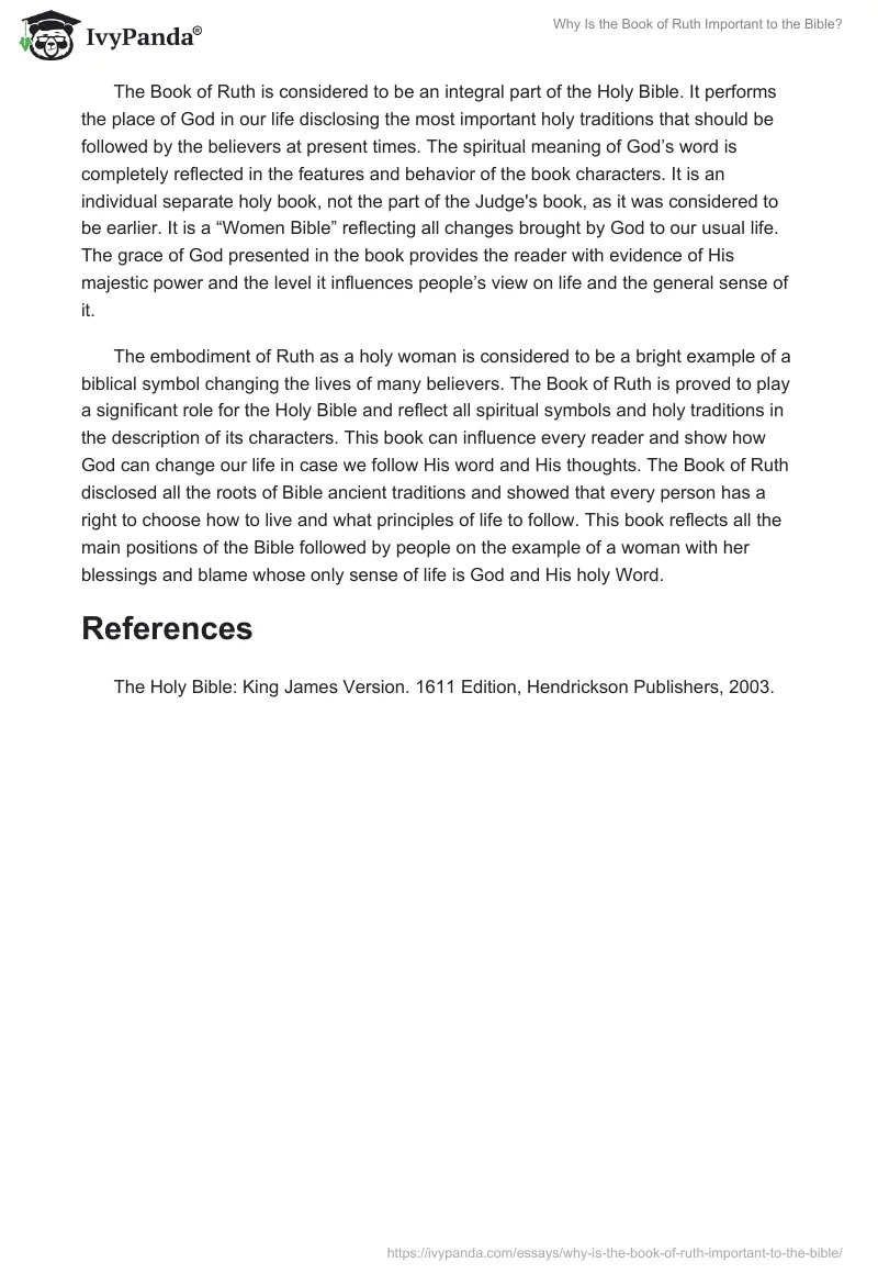 Why Is the Book of Ruth Important to the Bible?. Page 2