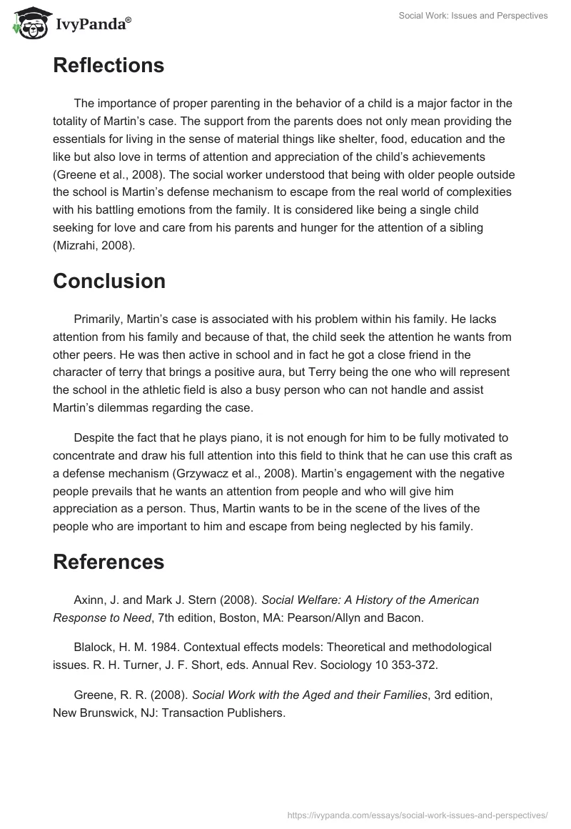 Social Work: Issues and Perspectives. Page 5