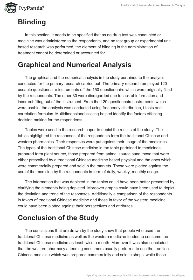Traditional Chinese Medicine: Research Critique. Page 3