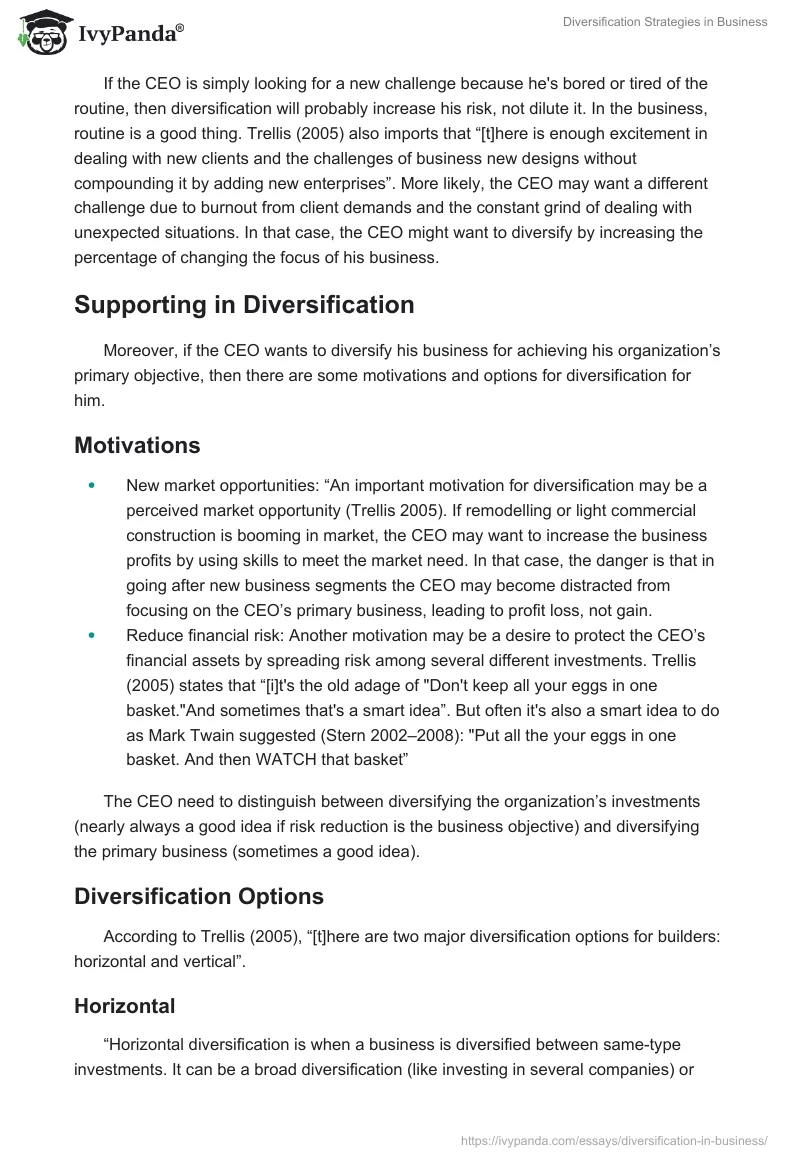 Diversification Strategies in Business. Page 5